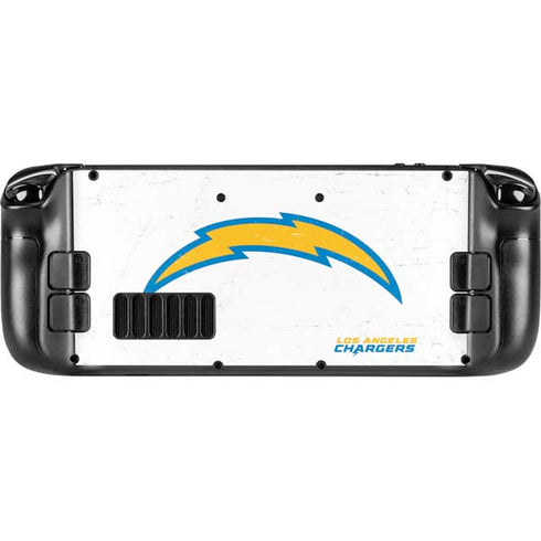 NFL Los Angeles Chargers Distressed Steam Deck Handheld Gaming Computer Skin